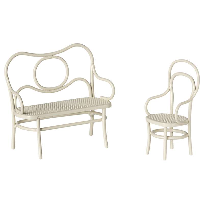 Maileg Cafésæt - Mus - Lille - Råhvid