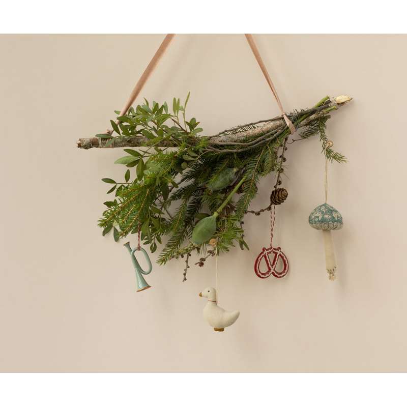 Maileg Juleornament - Metal - Trompet - Mint