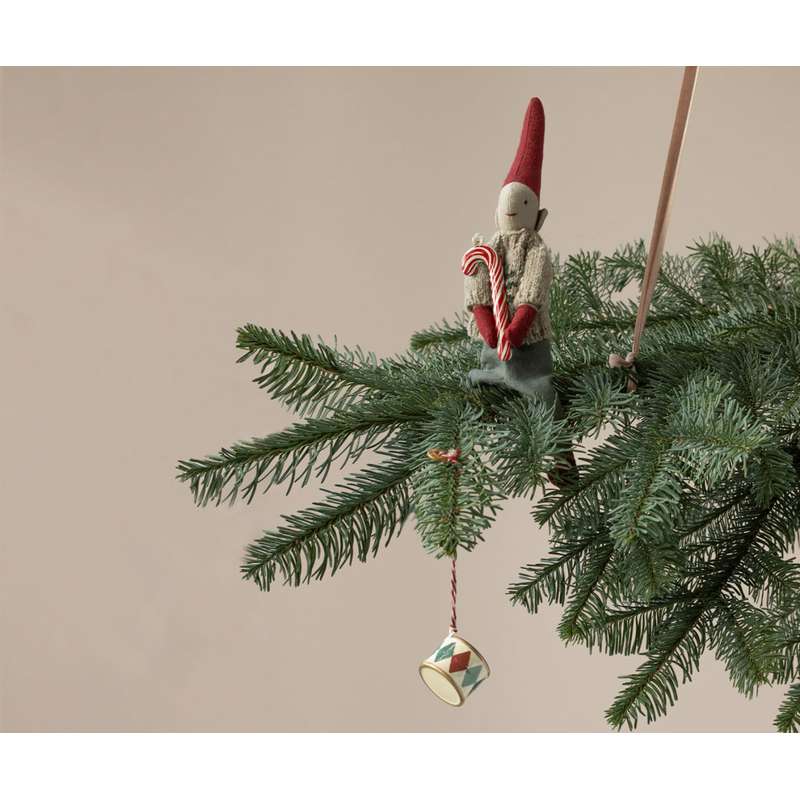 Maileg Juleornament - Metal - Sukkerstok - Strib