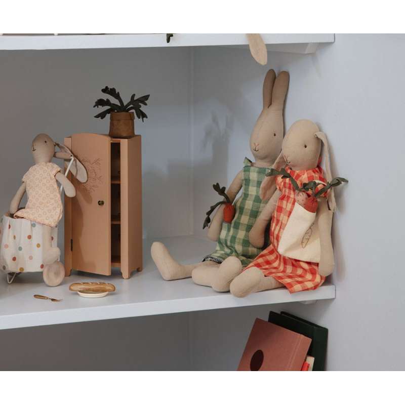 Maileg Kanin - Str. 3 - Lys - Rød Kjole