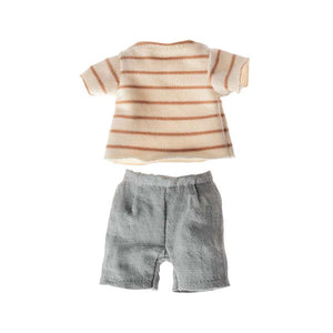 Maileg Stribet Bluse og Shorts - Str. 1 Kaniner og Harer