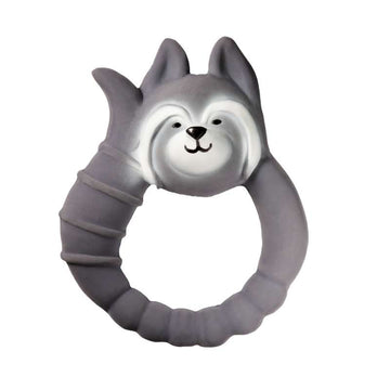 Natruba Bidering i Naturgummi - Vaskebjørn - Grå