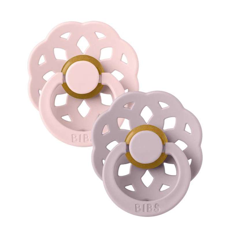BIBS Boheme Sut - 2-Pak - Str. 1 - Naturgummi - Blossom/Dusky Lilac