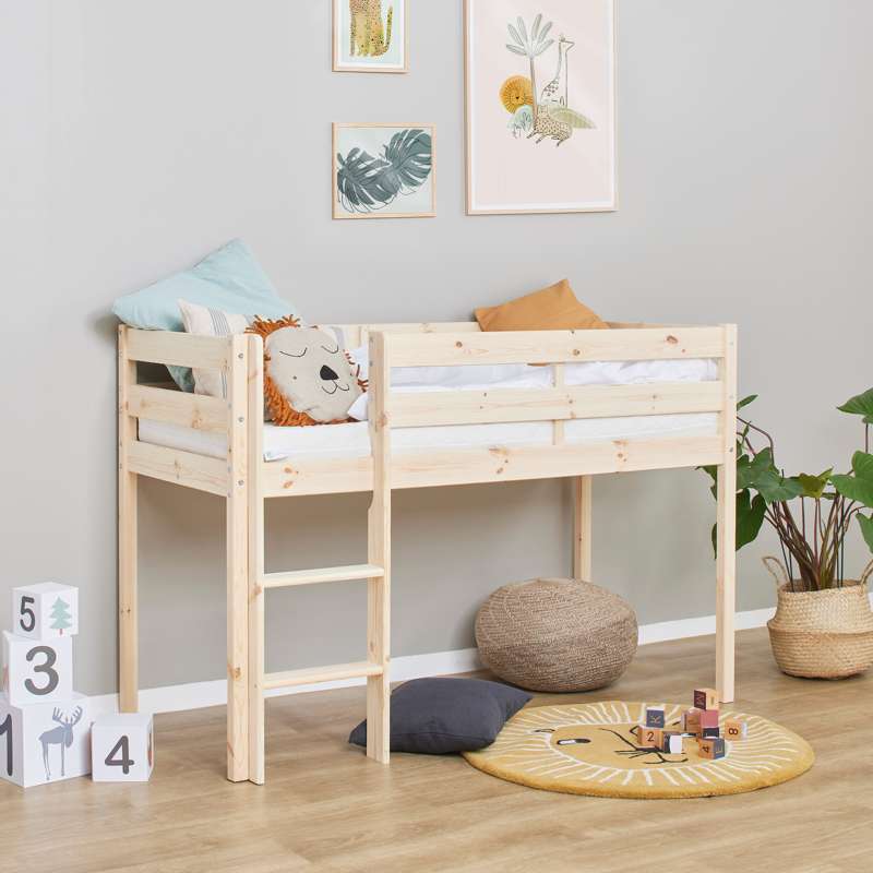 Hoppekids ECO Comfort - Halvhøj Seng - Flere Størrelser - Natur