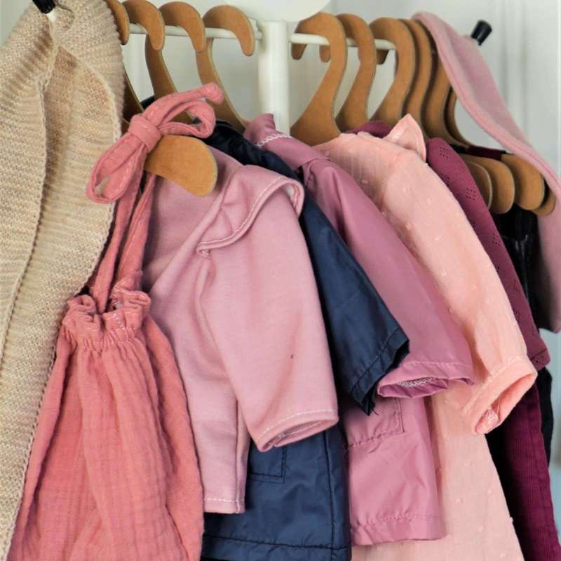 Memories by Así Dukketøj - 43-46 cm. - Bindebluse - Rosa