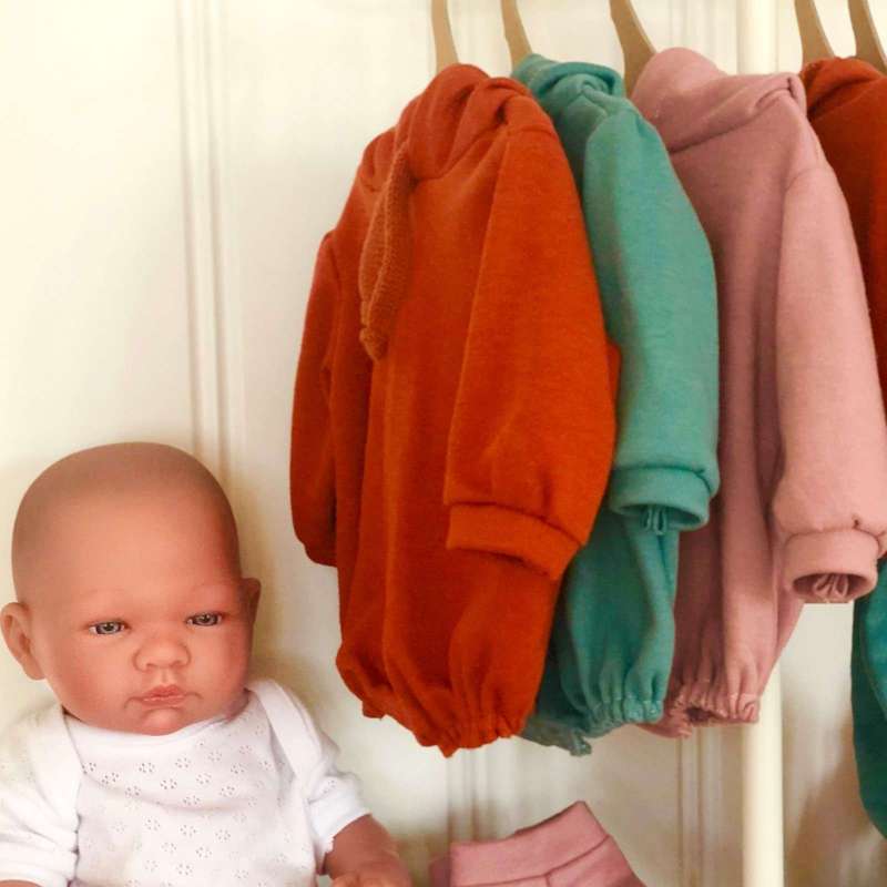 Memories by Así Dukketøj - 43-46 cm. - Langærmet Body - Rosa