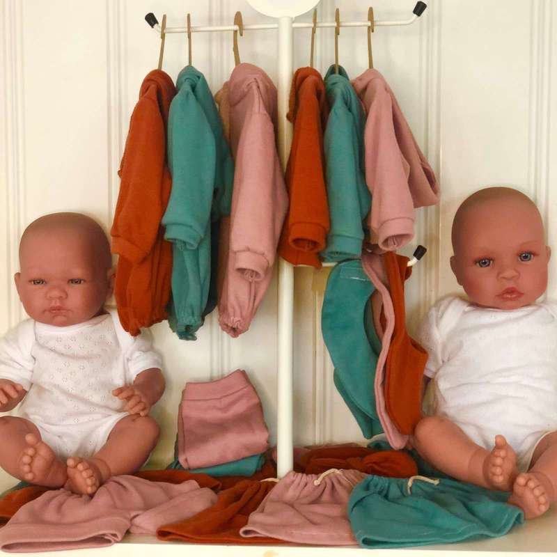 Memories by Así Dukketøj - 43-46 cm. - Hoodie - Antikgrøn