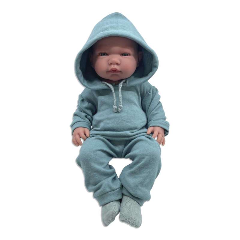 Memories by Así Dukketøj - 43-46 cm. - Lange Bukser - Antikgrøn