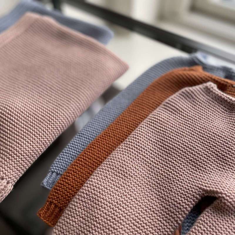 Memories by Así Dukketøj - 43-46 cm. - Varme Strikbukser - Sartblå