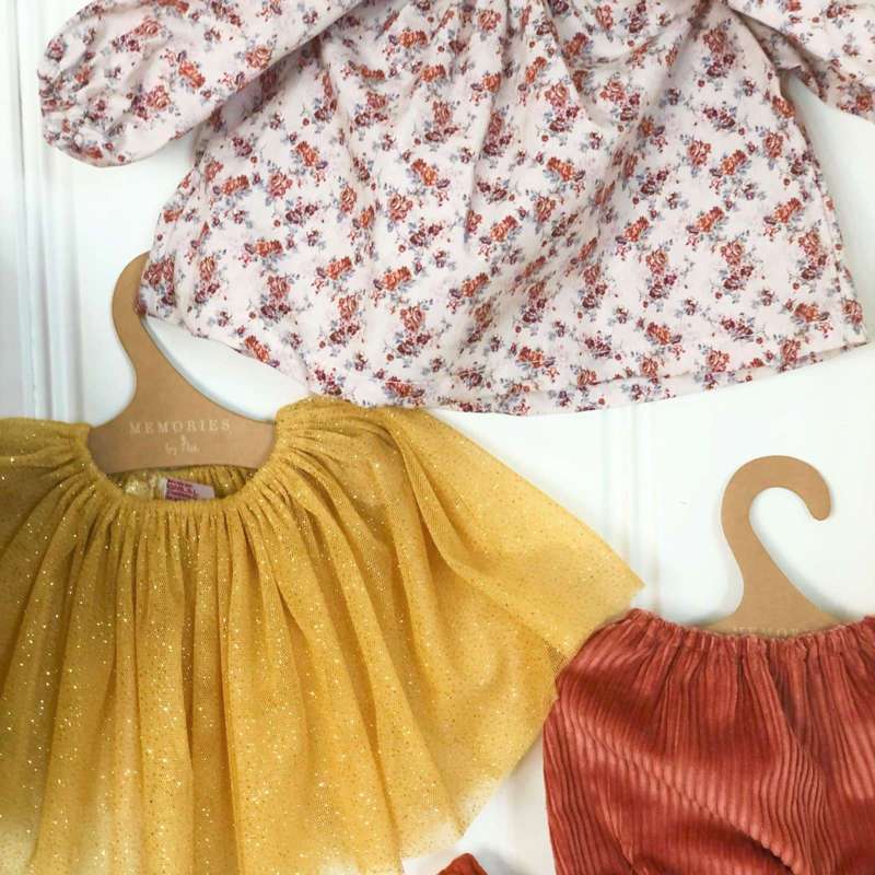 Memories by Así Dukketøj - 43-46 cm. - Brede Shorts - Rust