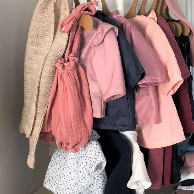 Memories by Así Dukketøj - 43-46 cm. - Regnfrakke - Marineblå