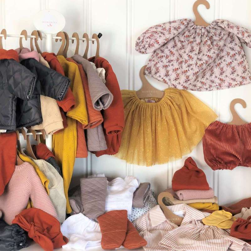 Memories by Así Dukketøj - 43-46 cm. - Quiltede Sokker - Grå