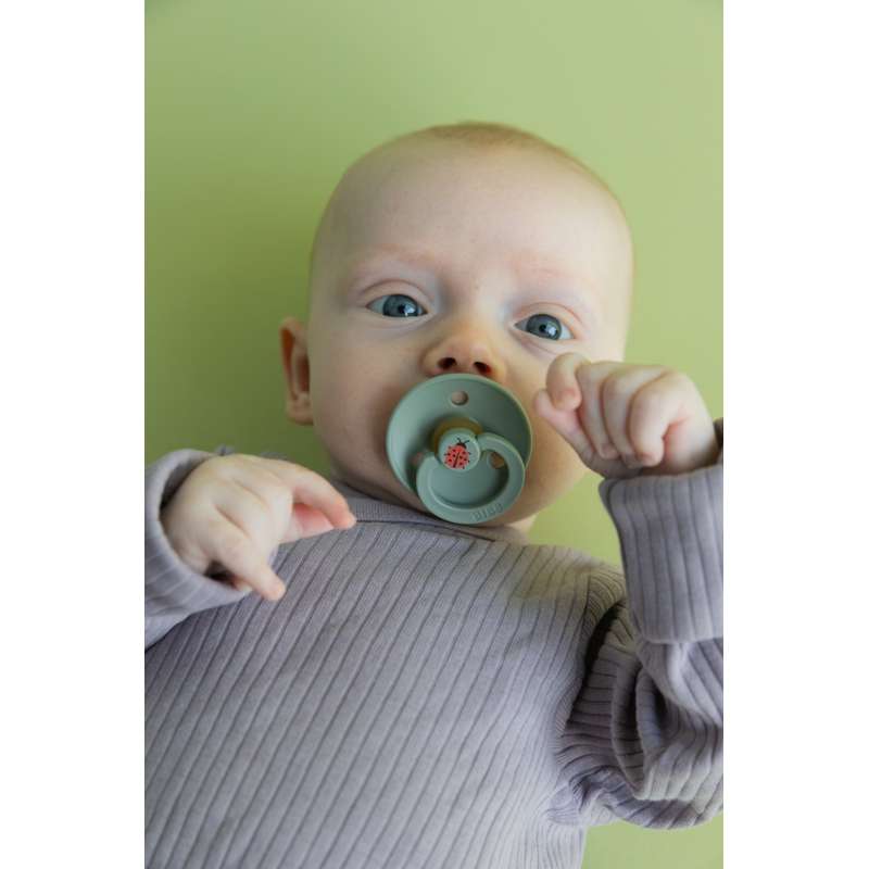 BIBS Rund Colour Sut - Str. 2 - Naturgummi - Studio - Ladybug - Sage