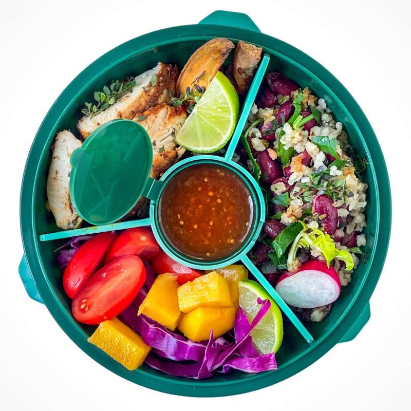 Yumbox Madkasse - Poke Love Bowl - 4 rum - Kale Green