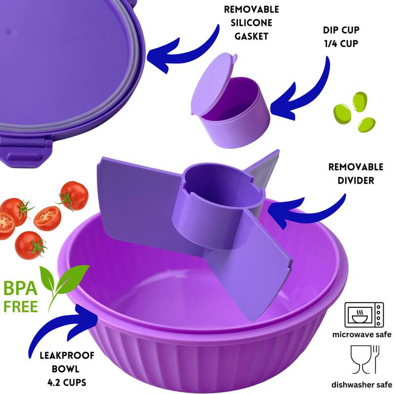 Yumbox Madkasse - Poke Love Bowl - 4 rum - Maui Purple