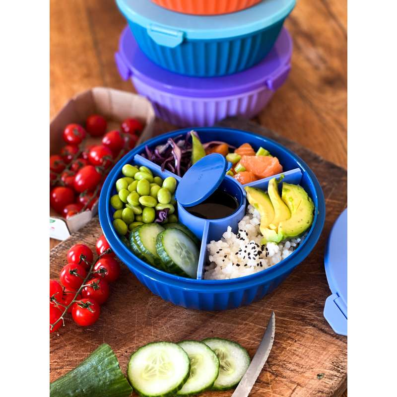 Yumbox Madkasse - Poke Love Bowl - 4 rum - Hawaii Blue