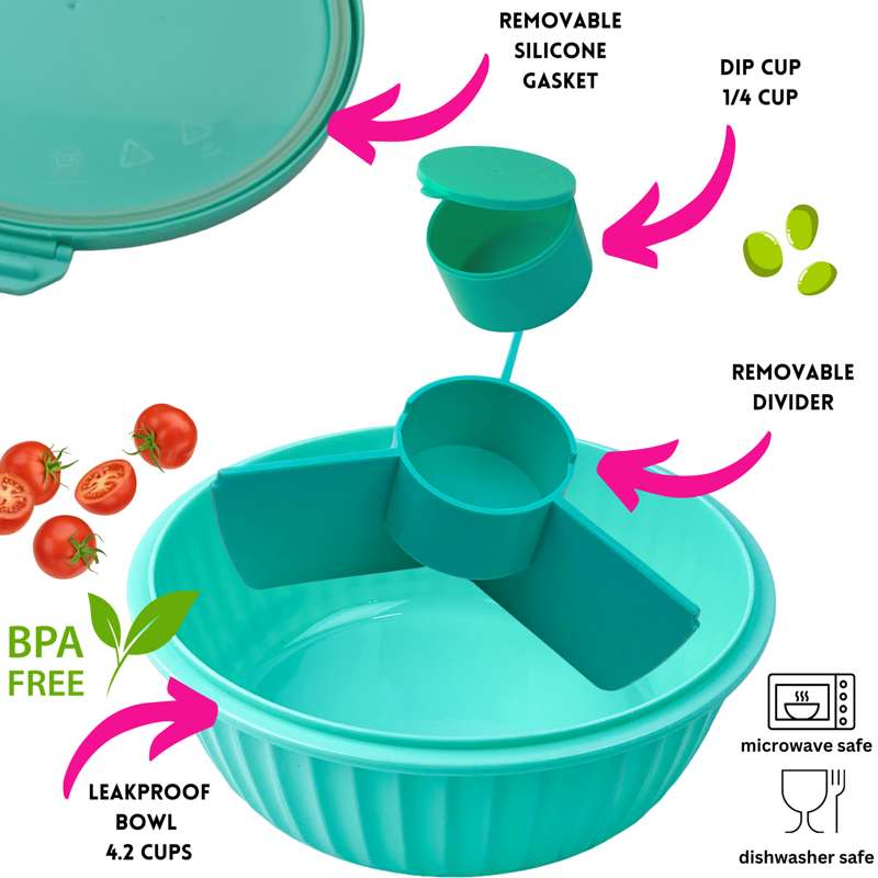 Yumbox Madkasse - Poke Love Bowl - 4 rum - Paradise Aqua