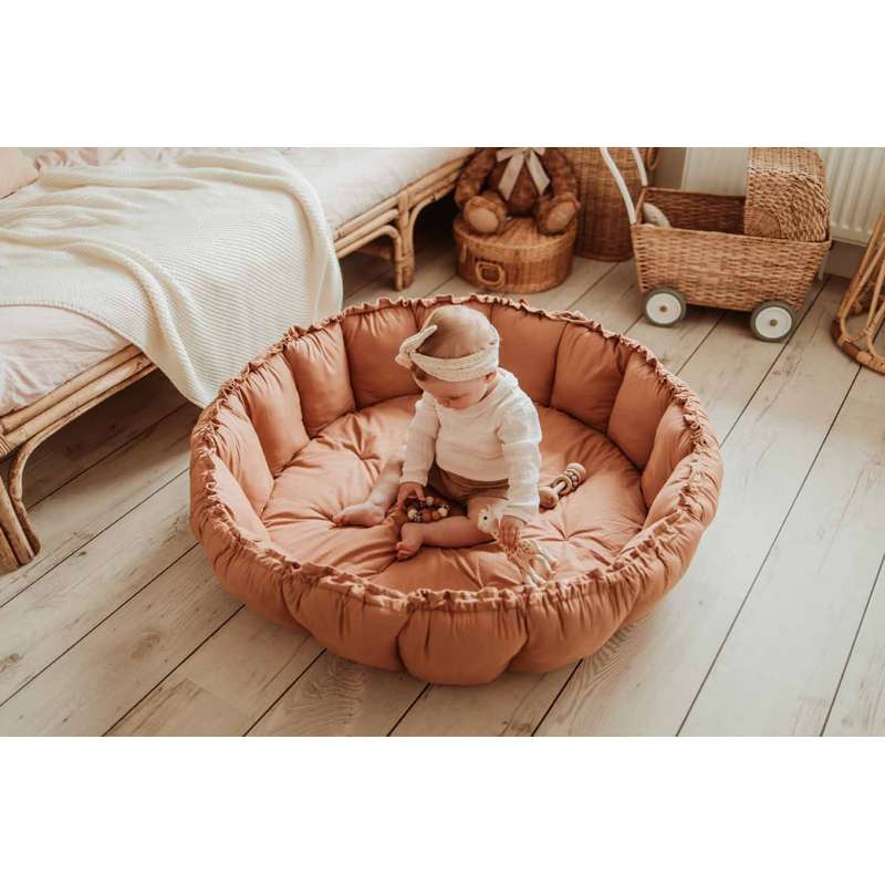 Play & Go Bloom - Babynest/Legetæppe - Tawny Brown