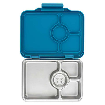 Yumbox Madkasse - Presto Stainless Steel - 4 rum - Normandy Blue