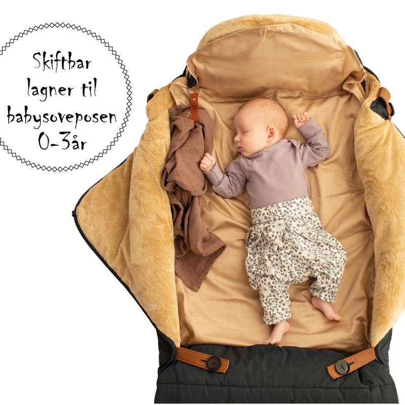 Sleepbag Bomulds lagen / mini 0-2 år / 2-pak - grå