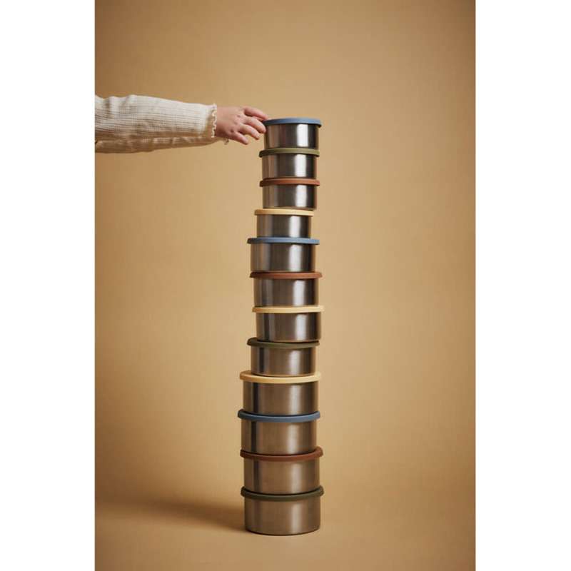 Haps Nordic Steel Trio Madbeholdere - Large - Terracotta