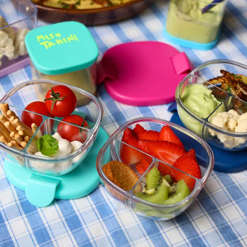 Yumbox Snackbowl - 3 rum - Raspberry Pink