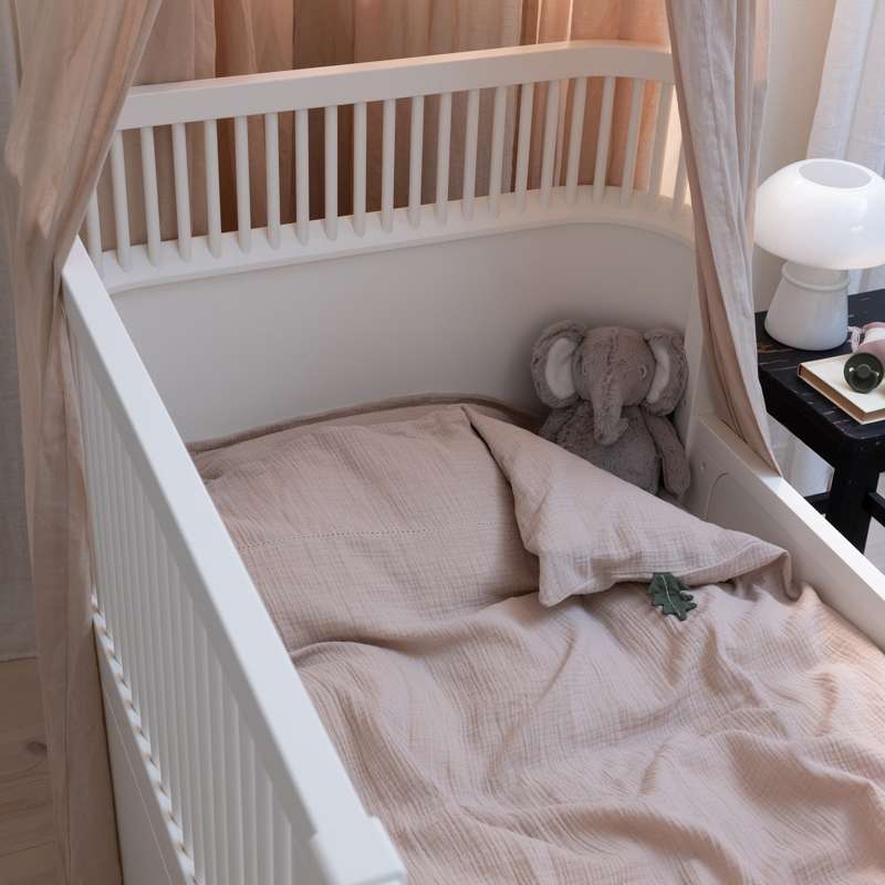 Sebra Sengetøj - Baby - Musselin - Seabreeze Beige