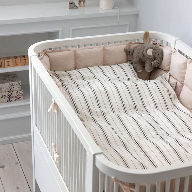 Sebra Sengetøj - Baby - Cream Stripe