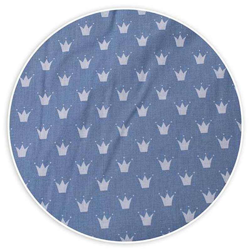 TiSsi SOFIE sengerand og lagen til 90 x 40 cm - lyseblå krone