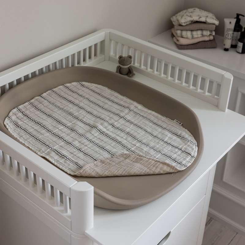 Sebra Pusleunderlag - 6-lags - 2 stk. - Muslin - Stripe