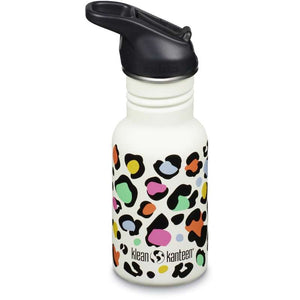 Klean Kanteen Classic Drikkedunk - Kid SportCap - 355ml - Leopard Print