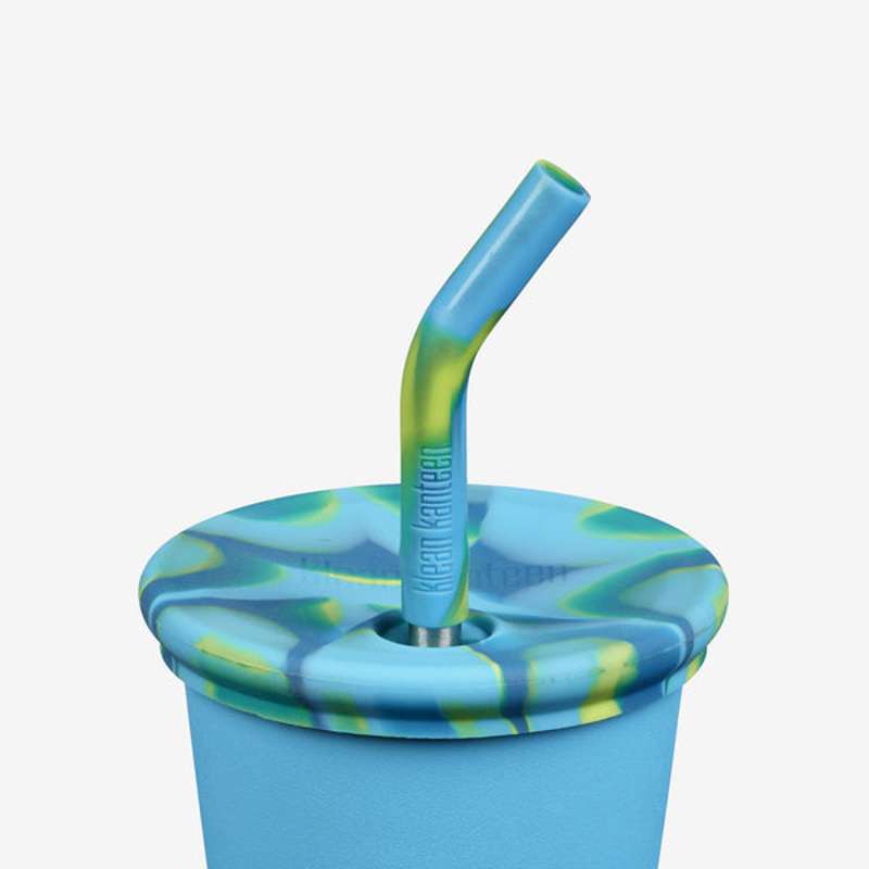 Klean Kanteen Kid Cup Sugerørslåg til 296ml Cup - 2-Pak - Blue/Tie Dye