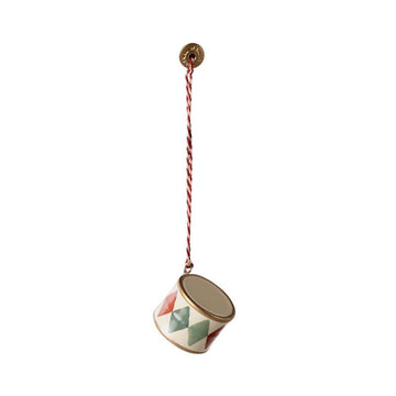 Maileg Juleornament - Metal - Tromme - Lille - Klassisk Grøn
