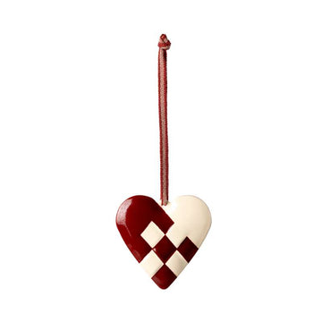 Maileg Juleornament - Metal - Hjerte - Stor - Rød