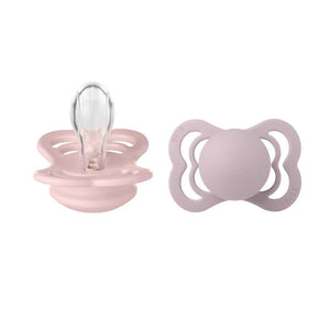 BIBS Symmetrisk Supreme Sut - 2-Pak - Str. 1 - Silikone - Blossom/Dusky Lilac