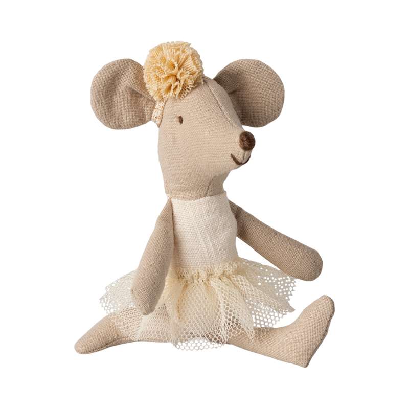 Maileg Ballerina Mus - Lillesøster - Råhvid