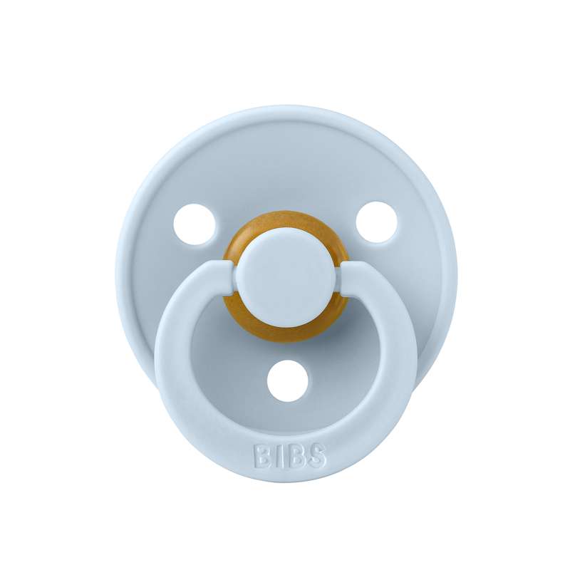 BIBS Anatomisk Colour Sut - Str. 2 - Naturgummi - Baby Blue