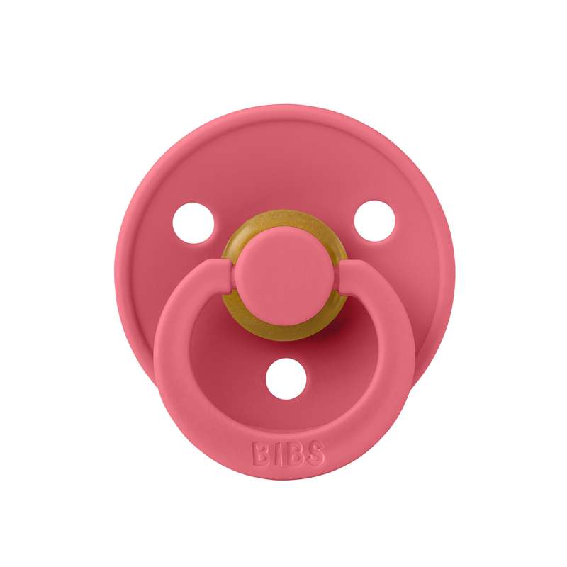 BIBS Anatomisk Colour Sut - Str. 2 - Naturgummi - Coral