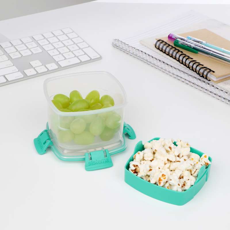 Sistema Snackboks - Snack To Go - 400ml - Klar/Minty Teal