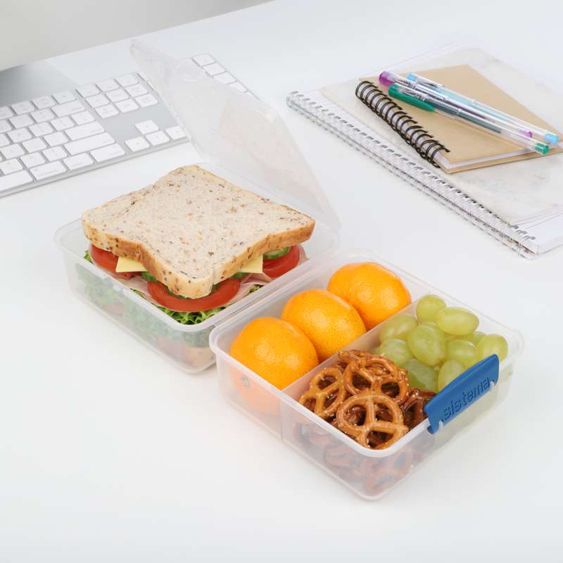 Sistema Madkasse - Lunch Cube To Go - 1.4 L. - Klar/Ocean Blue
