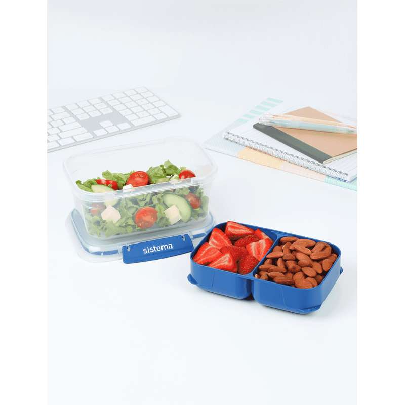Sistema Rectangle Stax To Go - 1L - Ocean Blue
