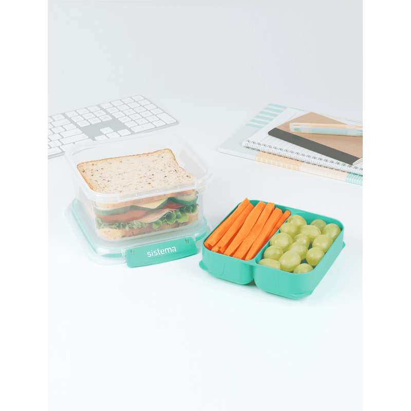 Sistema Square Stax To Go - 1.15L - Minty Teal