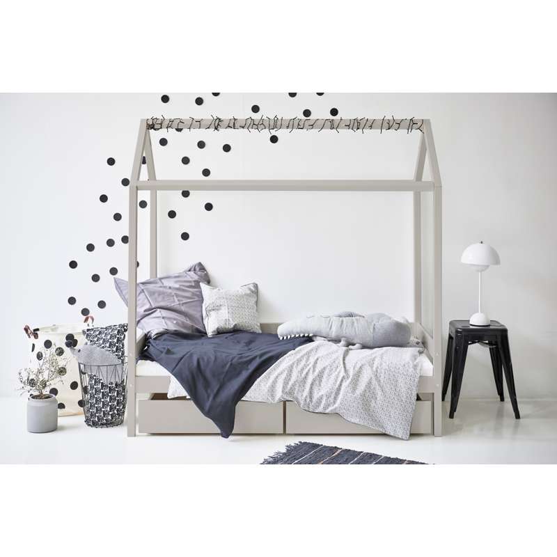 Hoppekids ECO Comfort - Husseng m. Skuffesæt - 70x160 cm. - Dove Grey