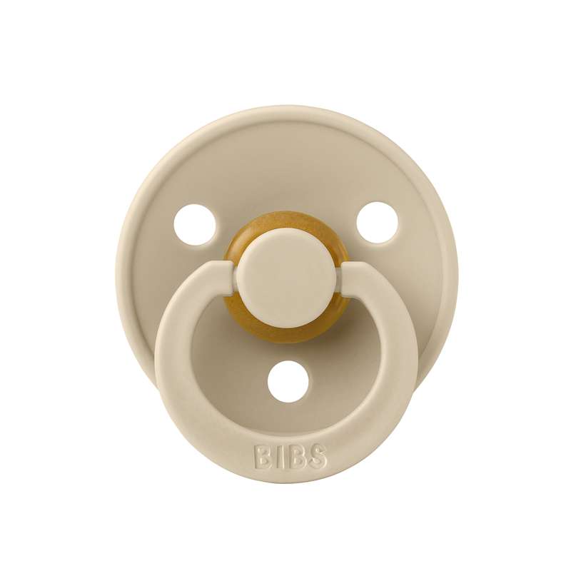 BIBS Rund Colour Sut - 2-Pak - Str. 3 - Naturgummi - Vanilla/Dark Oak