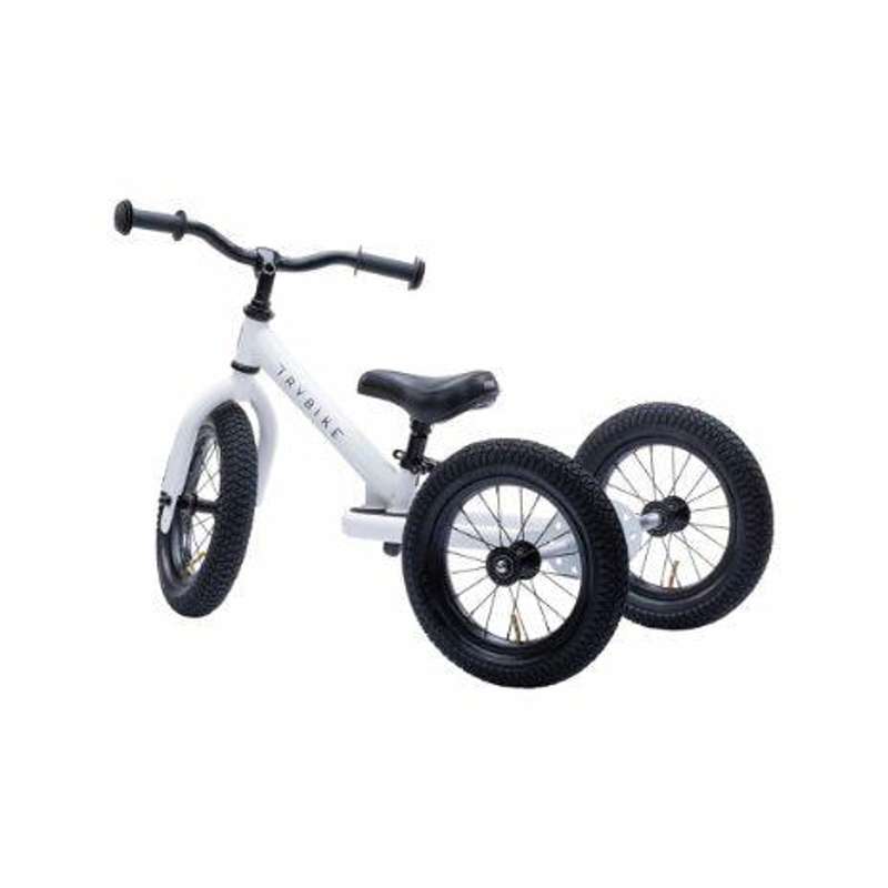 Trybike Løbecykel 3 hjul - Hvid