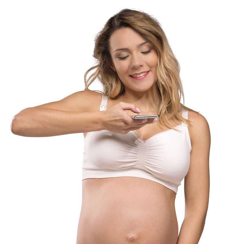 Carriwell New Mum Økologisk amme-bh sømløs - hvid