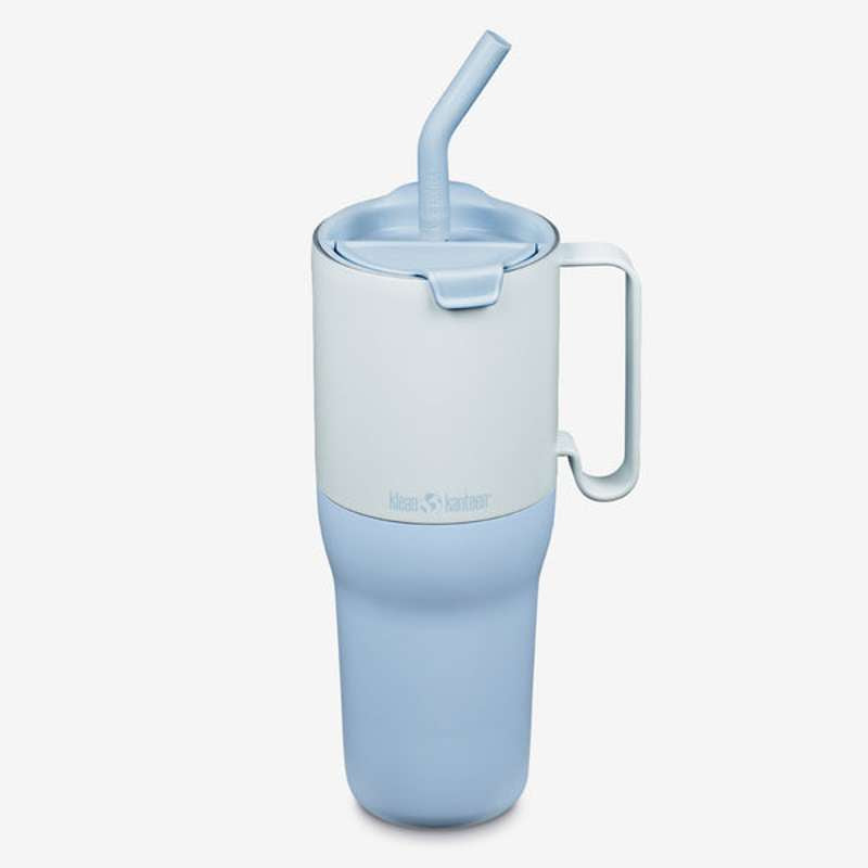 Klean Kanteen Rise Tumbler 1064ml (w/Straw & Flip Straw Lid) - Ice Blue