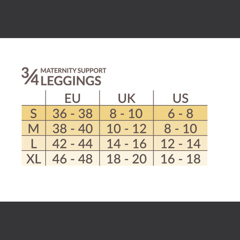 Carriwell Graviditetsleggings 3/4 - sort