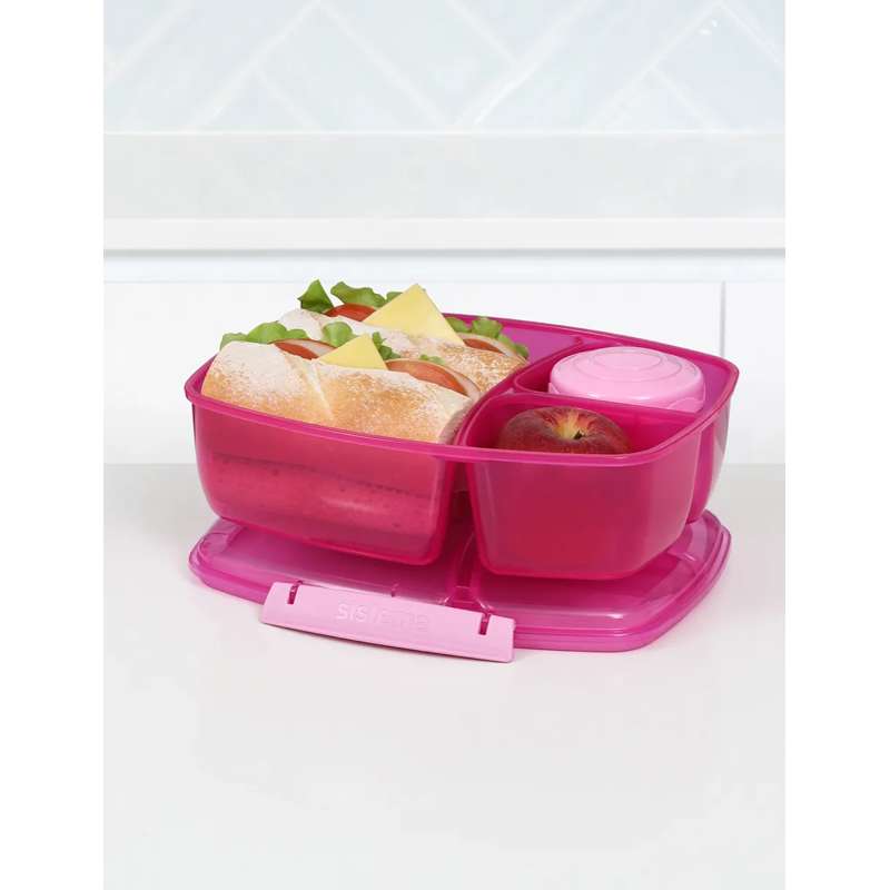 Sistema Madkasse - Tripple Split Lunch - 2L - Pink