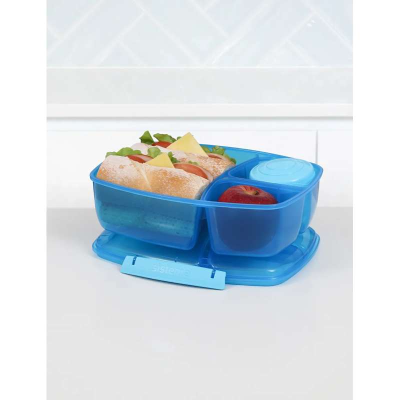 Sistema Madkasse - Tripple Split Lunch - 2L - Blå
